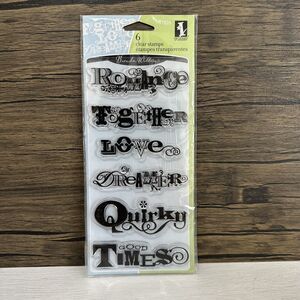 Inkadinkado Clear Stamps Set Scrapbook Phrases Quirky Dreamer Romance Love Words